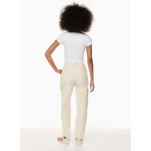 Wilfred Free Aritzia Brennan Birch Cream High Rise Utility Straight Leg Pants 2 - Picture 5 of 12